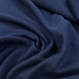 Denim Sweatshirt Dark Blue Cotton Polyester Elastane Stretch Knit Jersey Fabric