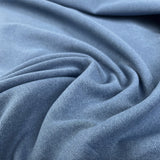 Denim Sweatshirt Mid Blue Cotton Polyester Elastane Stretch Knit Jersey Fabric
