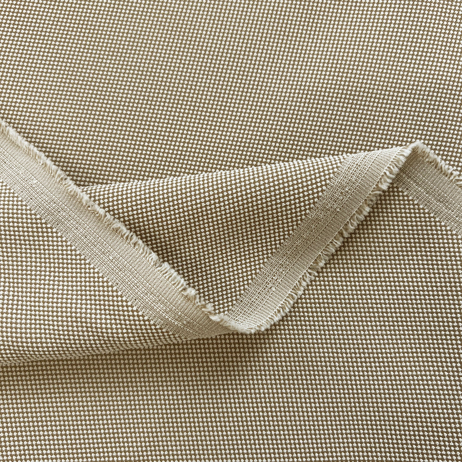 Desert Rose Polyester Beige Woven Suiting Fabric Fold