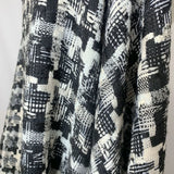 Designer Look Check Black Cream White Boucle Metalic Polly Cotton D