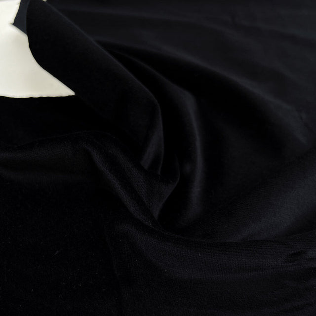 Designer Velvet Barely Black Soft Dress Fabric