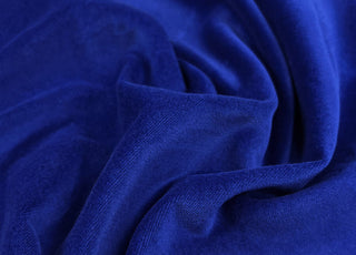 Designer Velvet Cobalt Blue Cotton Soft Dress Fabric