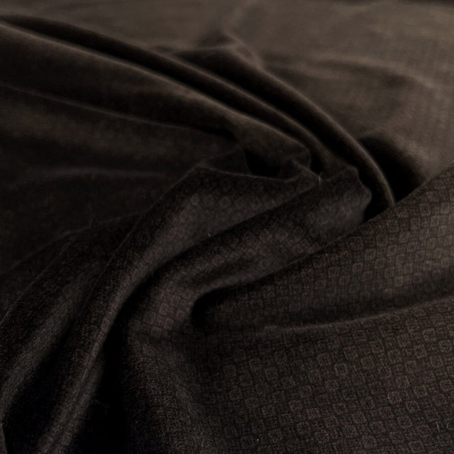 Designer Velvet Diamond Brown Cotton Soft Dress Fabric