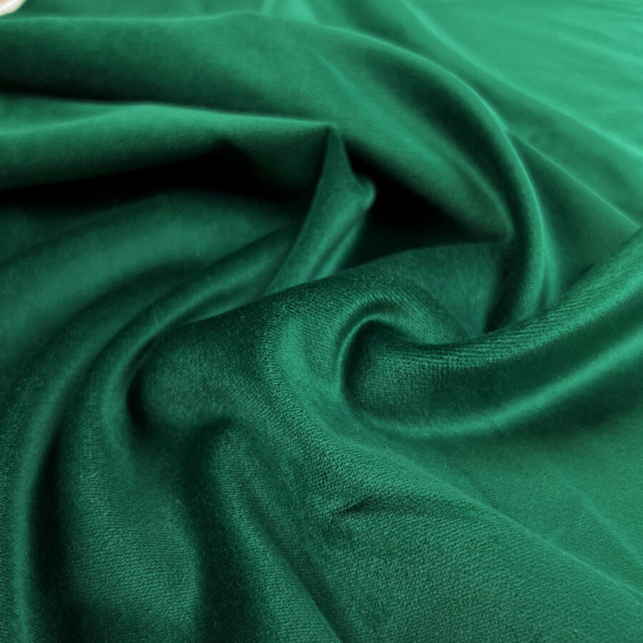 Designer Velvet Emerald Green Cotton Soft Dress Fabric