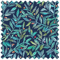 Voyage - Torquay Pomegranate Navy Ness Poplin Cotton