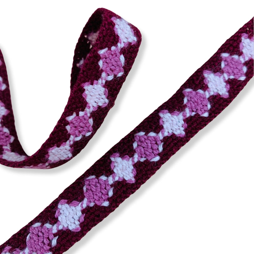 Diamond Crochet Tape Plum