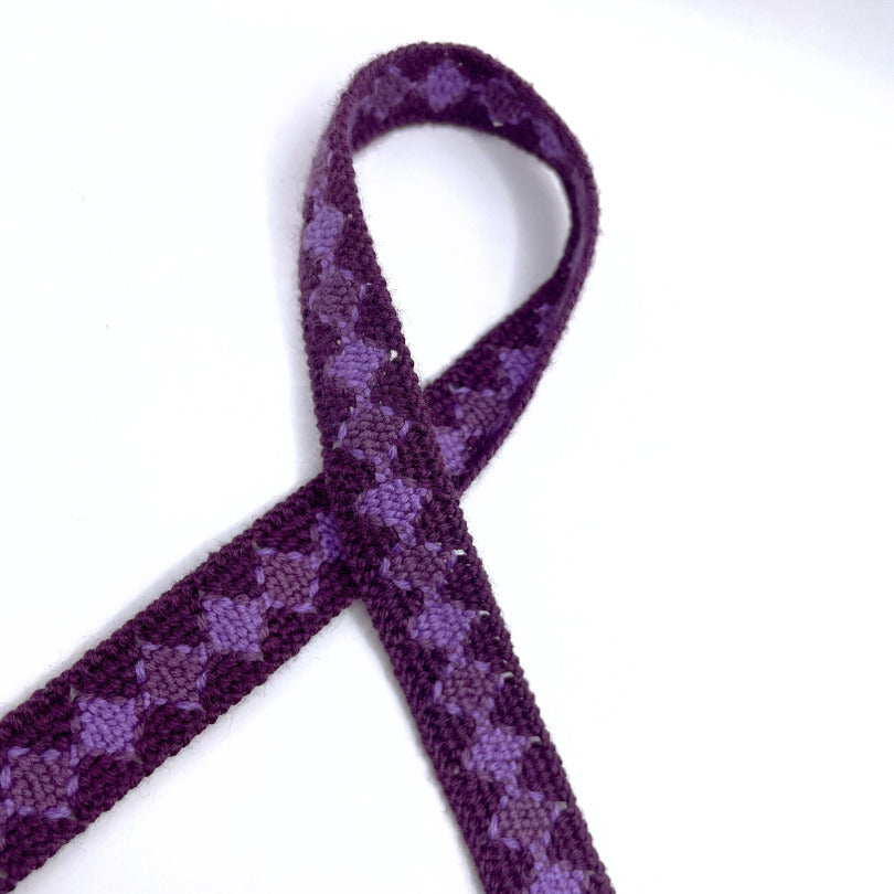Diamond crochet tape purple twist