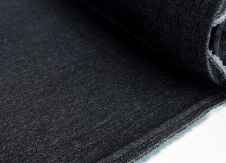 Diez Denim Black Cotton Lycra Twill Heavy Mid Heavy Weight Woven Jean Fabric Roll