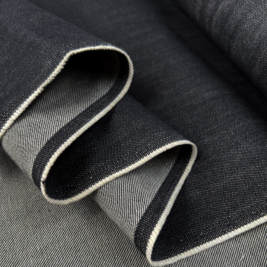 Diez Denim Charcoal Grey Cotton Lycra Twill Jeans Fabric Fold
