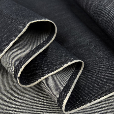 Diez Denim Charcoal Grey Cotton Lycra Twill Jeans Fabric Fold