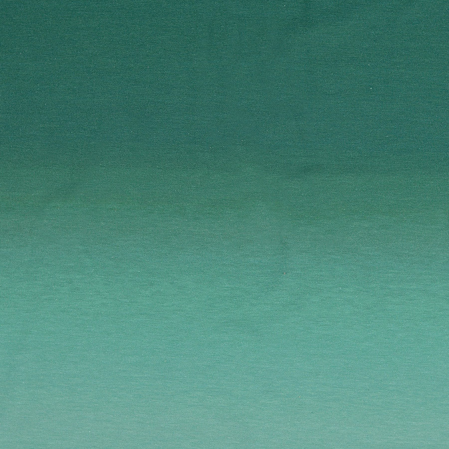 Digital Print Oeko Tex Dress Fabric Cotton Jersey Ombre Green