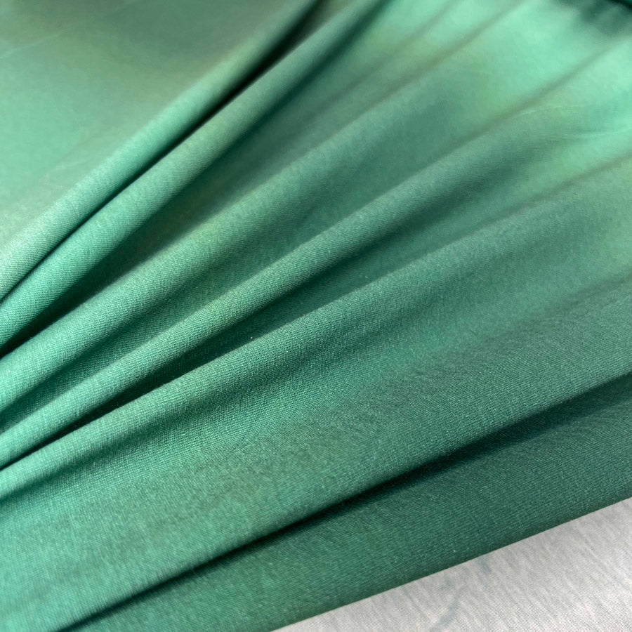 Digital Print Oeko Tex Dress Fabric Cotton Jersey Ombre Green Stretch