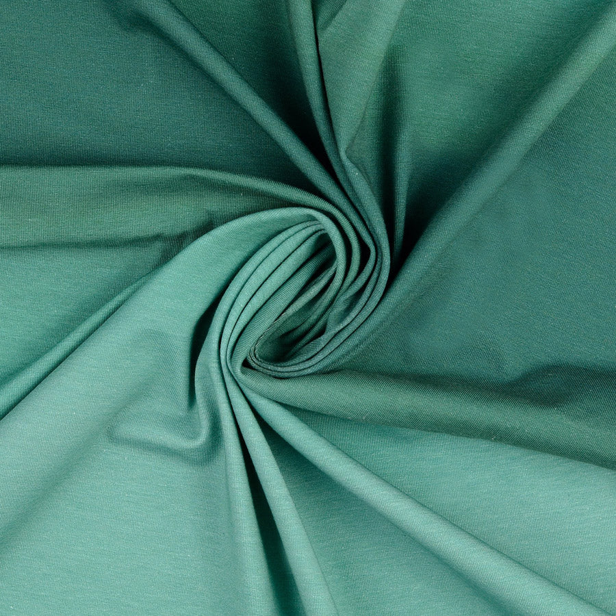 Digital Print Oeko Tex Dress Fabric Cotton Jersey Ombre Green Twist