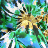 Digital Viscose Dress Fabric Tie Dye Festival Download Green Cu2