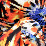 Digital Viscose Dress Fabric Tie Dye Festival Download Orange Cu2