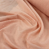 Dobby Dot Pink Washed Cotton Shirting Fabric