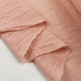 Dobby Dot Pink Washed Cotton Shirting Fabric Fold