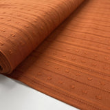 Dobby Voile Orange Cotton Lightweight Embroidered Woven Dress Fabric Bolt