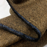 Don T Mind If I Do Wool Poly Mix Black Tan Herringbone Suiting Fabric Close Up Weight Fabric Photo 2 Custom