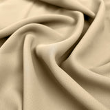 Donatella Sand Beige Polyester Spandex Plain Woven Dress Fabric