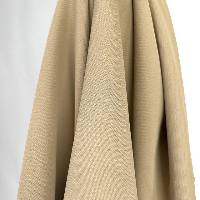 Donatella Sand Beige Polyester Spandex Plain Woven Dress Fabric Hang