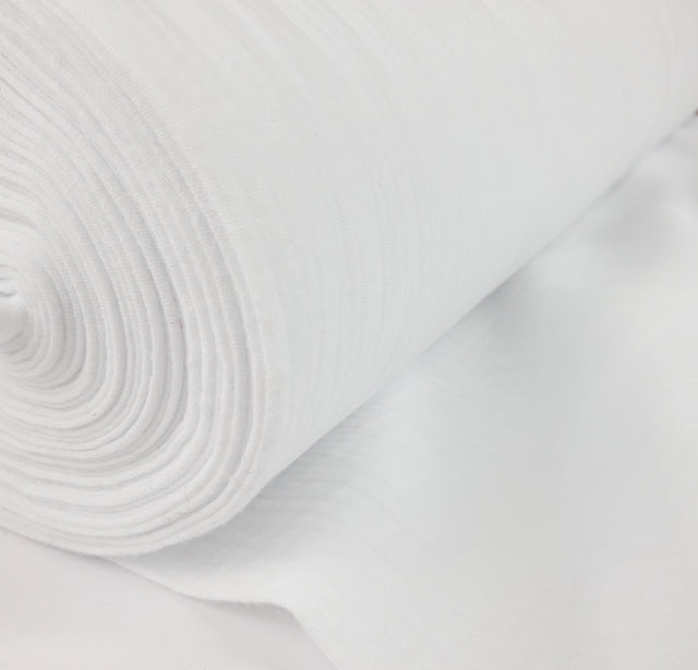 Double Gauze White Cotton Gauze Wrinkled Dress Fabric Bolt Fabric Photo