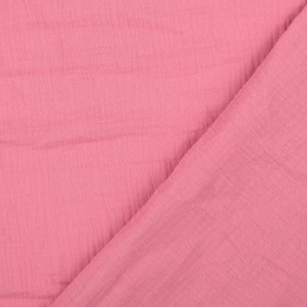 Double Gauze Fabric Blackberry Pink 3021 Fold