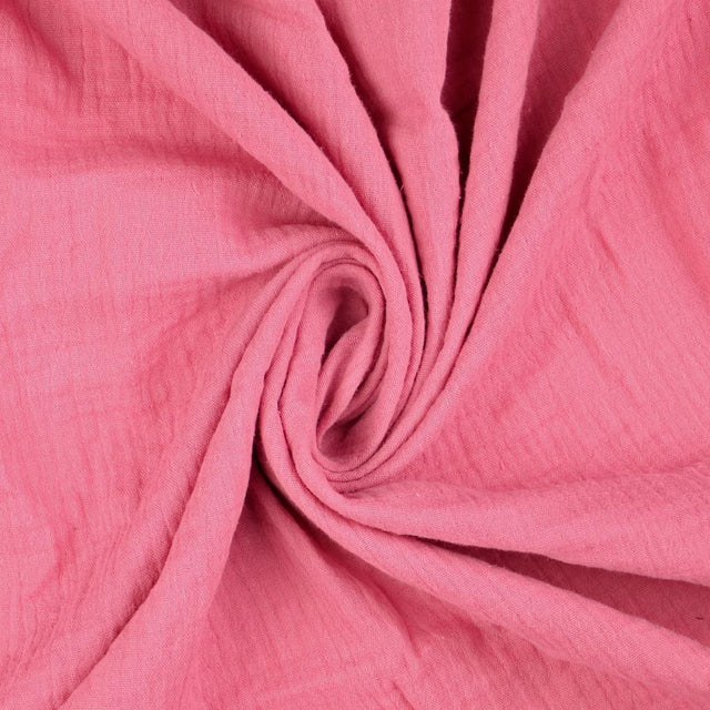 Double Gauze Fabric Blackberry Pink 3021 Twist
