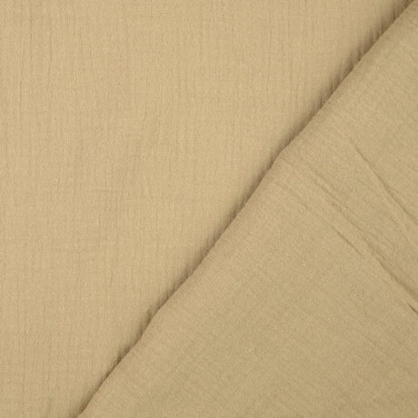 Double Gauze Fabric Sand 7005 Fold