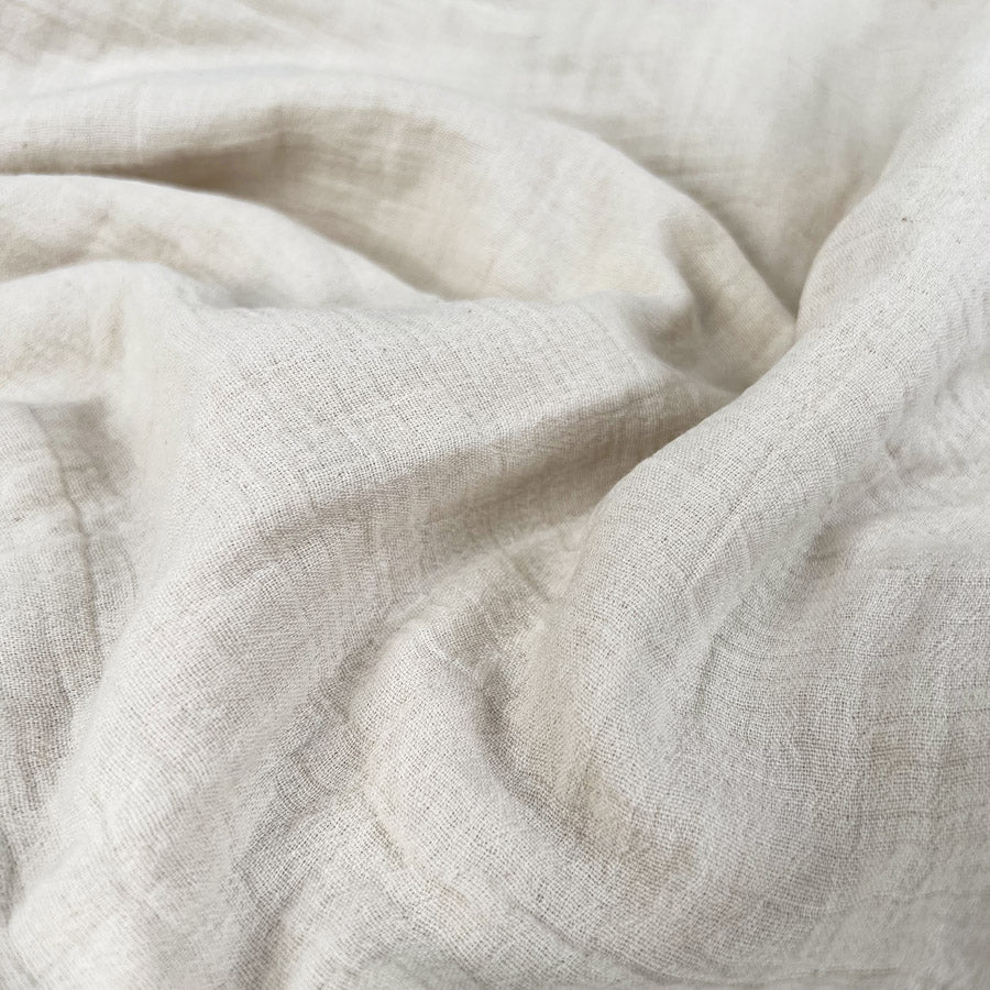 Double Gauze Vintage Cotton Cream Dress Fabric