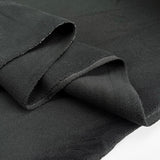 Double sided stretch fleece black polyester spandex fabric fold
