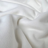 Double sided stretch fleece ivory polyester spandex fabric cu