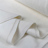 Double sided stretch fleece ivory polyester spandex fabric fold