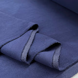 Double sided stretch fleece navy polyester spandex fabric fold