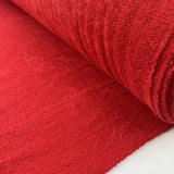 Double Sided Terry Towelling Red Cotton Fabric Roll