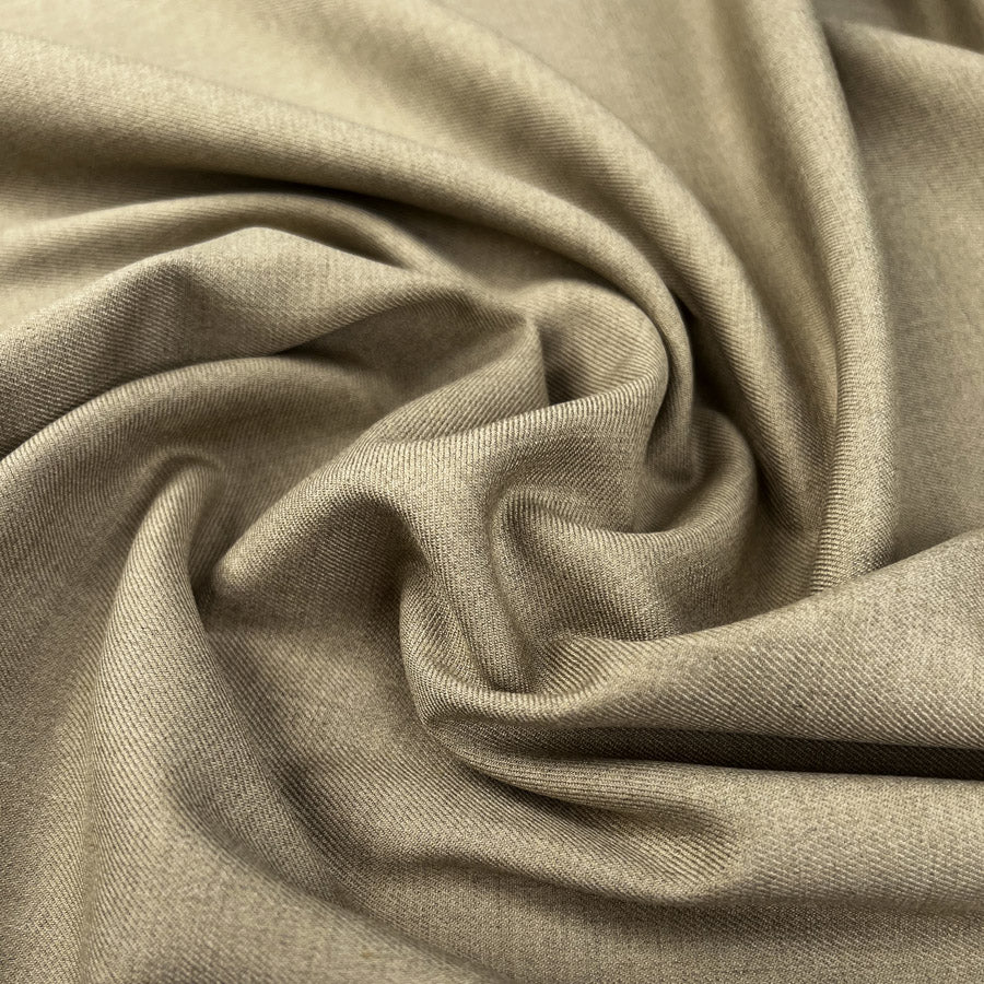 Draper Organic Bamboo Blend Suiting Beige Recycled Polyester Lycra Oeko Tex Fabric