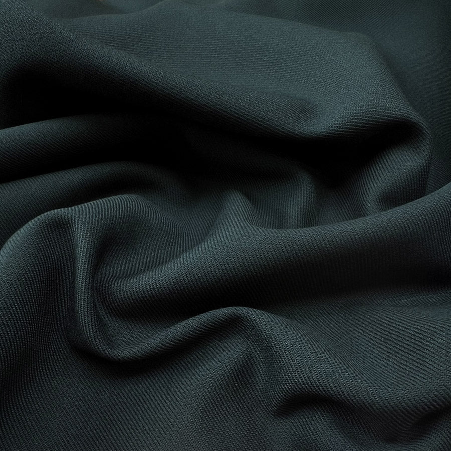 Draper Organic Bamboo Blend Suiting Dark Teal Recycled Polyester Lycra Organic Oekotex Woven Fabric