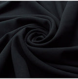 Drat Drat And Double Drat Heavy Black Black Polyester Double Crepe Dress Fabric Cu D