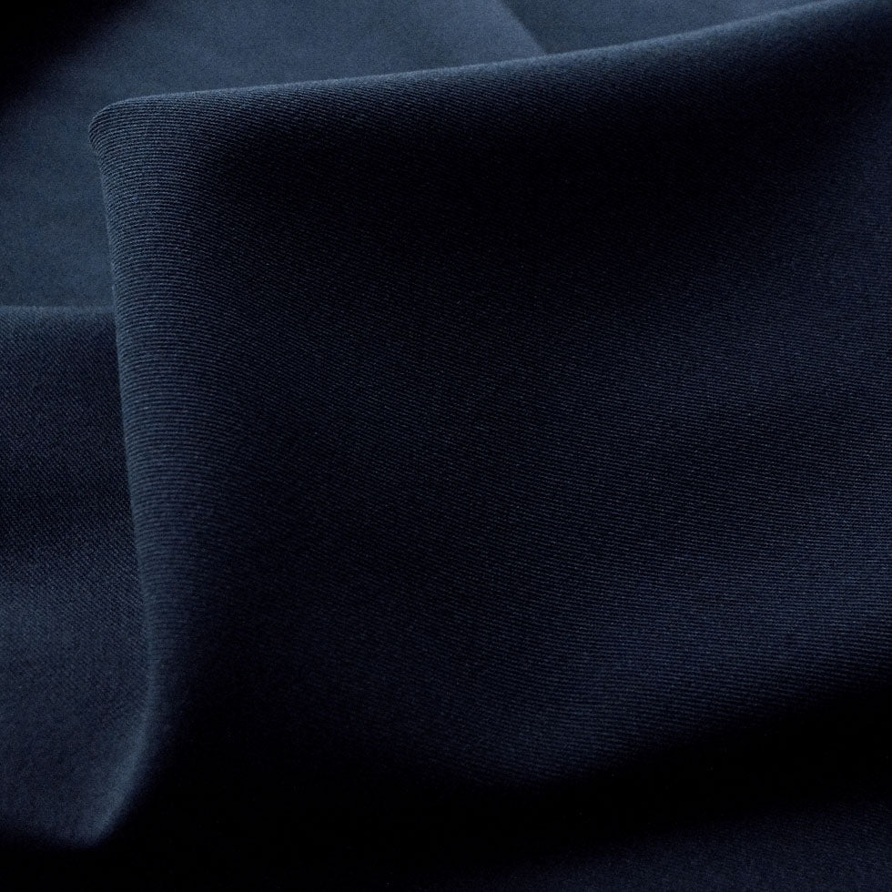 Dread Naught Poly Viscose Stretch Navy Blue Trousering Fabric Cu