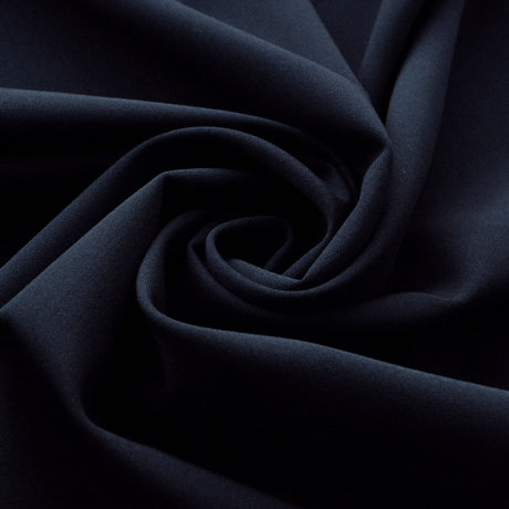 Dread Naught Poly Viscose Stretch Navy Blue Trousering Fabric Cud