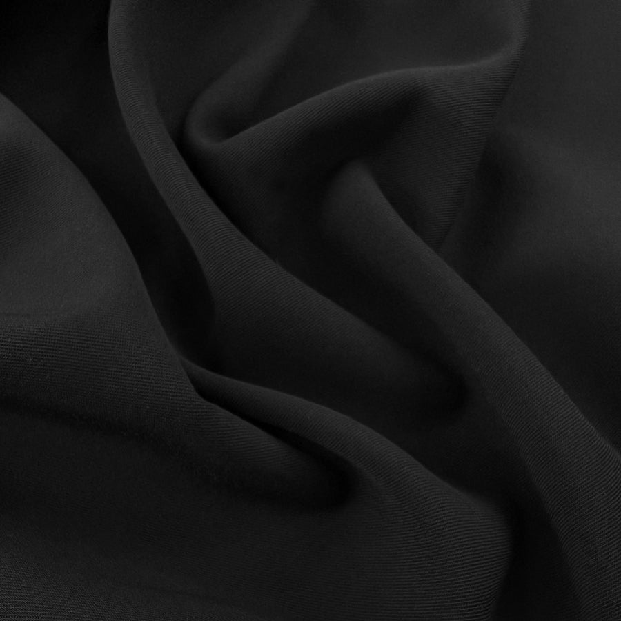 Dread Naught New Black Polyester Woven Suiting Fabric