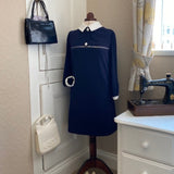 Dress By Sonya Fabric Dynasty Navy Vouge Dress August 24