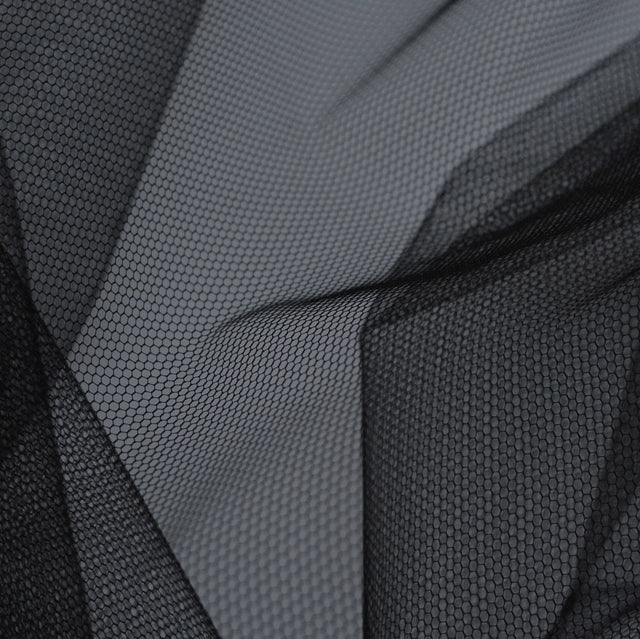 Dress Net Black Black Polyester Dress Net Fabric