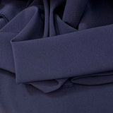 Dynasty Navy Two Way Stretch Drapey Polyester Spandex Suiting Fabric Fold