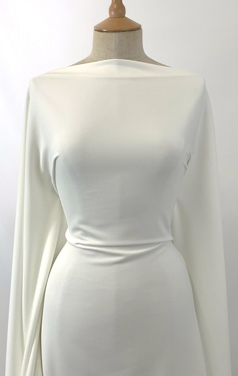Dynasty Porcelain Two Way Stretch Drapey Polyester Spandex Suiting Fabric Dress