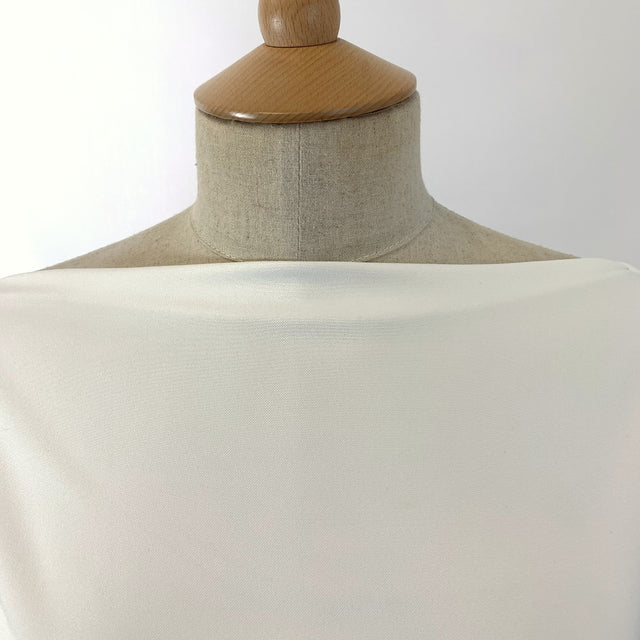 Dynasty Porcelain Two Way Stretch Drapey Polyester Spandex Suiting Fabric Neck