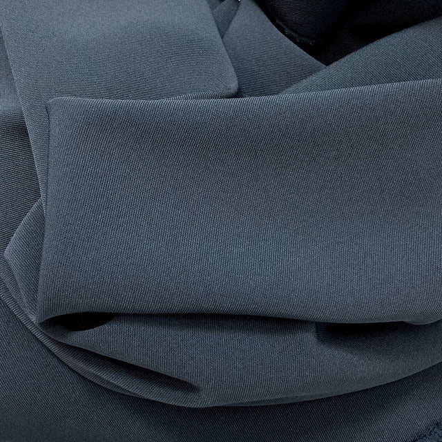 Dynasty Teal Two Way Stretch Drapey Polyester Spandex Suiting Fabric Fold