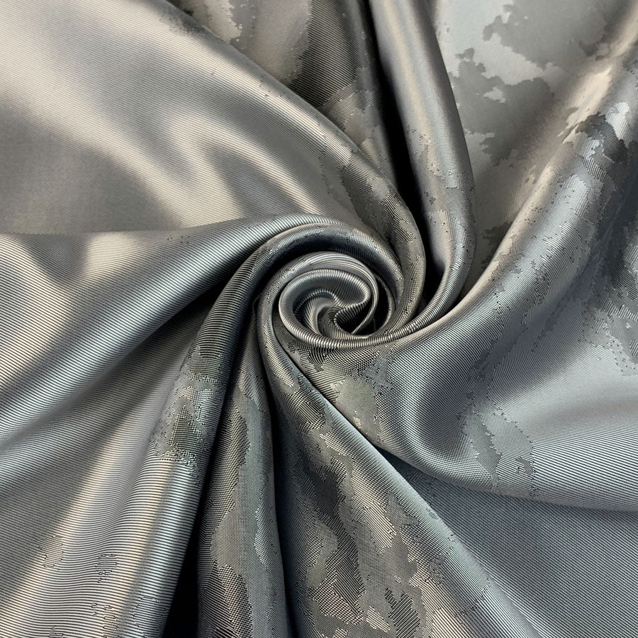 E210 Camo Light Grey Silver Slate Camouflage Design Lining Fabric Close Up Drape Fabric Photo