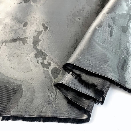 E210 Camo Light Grey Silver Slate Camouflage Design Lining Fabric Close Up Fabric Photo