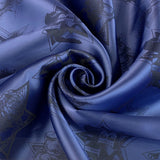 E210 Greatest Showman Blue Royal Blue Elephant Polyester Woven Lining Fabric Close Up Drape Fabric Photo